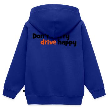 licence - Sweat Premium à capuche zippé enfant bio - bleu roi - Dos - AI Model Kid Male (0cm)