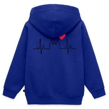 Lübeck - Kinder Premium Organic Zip Hoodie - Royalblau - Hinten - AI Model Kid Male (0cm)