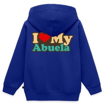 i love my abuela - Kinder Premium Organic Zip Hoodie - Royalblau - Hinten - AI Model Kid Male (0cm)