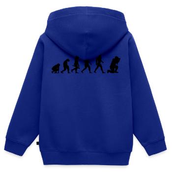 Evolution Photograf Fotograf Photoapparat Kamera - Kinder Premium Organic Zip Hoodie - Royalblau - Hinten - AI Model Kid Male (0cm)