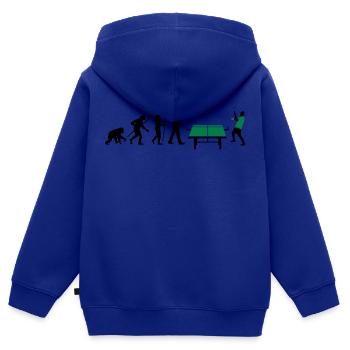 evolution_table_tennis_072012_a_2c - Kids Premium Organic Zip-up Hoodie - royal blue - Back - AI Model Kid Male (0cm)