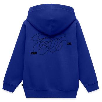 Start Destination Journey 1c - Kids Premium Organic Zip-up Hoodie - royal blue - Back - AI Model Kid Male (0cm)