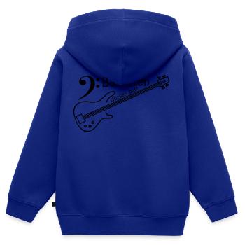Bassisten dürfen das! - Kinder Premium Organic Zip Hoodie - Royalblau - Hinten - AI Model Kid Male (0cm)