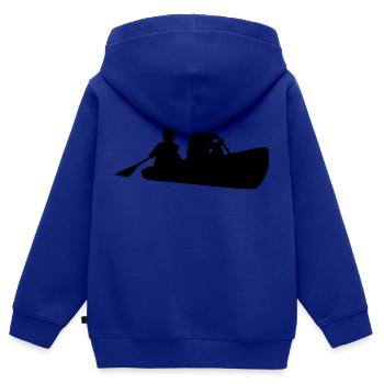 canoé canoë - Sweat Premium à capuche zippé enfant bio - bleu roi - Dos - AI Model Kid Male (0cm)