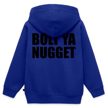 Bolt Ya Nugget - Sweat Premium à capuche zippé enfant bio - bleu roi - Dos - AI Model Kid Male (0cm)