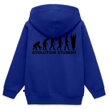 Student - Kinder Premium Organic Zip Hoodie - Royalblau - Hinten - AI Model Kid Male (0cm)
