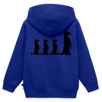 Meerkat - Kids Premium Organic Zip-up Hoodie - royal blue - Back - AI Model Kid Male (0cm)