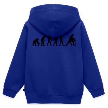 Salsa - Sweat Premium à capuche zippé enfant bio - bleu roi - Dos - AI Model Kid Male (0cm)