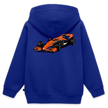 Racecar - Rennauto - Kinder Premium Organic Zip Hoodie - Royalblau - Hinten - AI Model Kid Male (0cm)