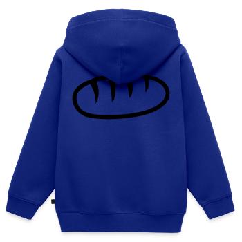 Brot - Kinder Premium Organic Zip Hoodie - Royalblau - Hinten - AI Model Kid Male (0cm)