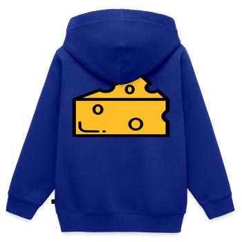 fromage - Sweat Premium à capuche zippé enfant bio - bleu roi - Dos - AI Model Kid Male (0cm)