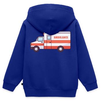 Sanitäter Krankenwagen Art - Kinder Premium Organic Zip Hoodie - Royalblau - Hinten - AI Model Kid Male (0cm)