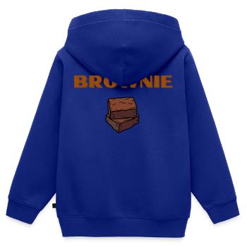 Brownie - Kinder Premium Organic Zip Hoodie - Royalblau - Hinten - AI Model Kid Male (0cm)