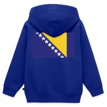 Bosnien H Flagge Bosna - Kinder Premium Organic Zip Hoodie - Royalblau - Hinten - AI Model Kid Male (0cm)