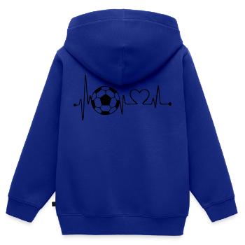 Ballsport - Kinder Premium Organic Zip Hoodie - Royalblau - Hinten - AI Model Kid Male (0cm)