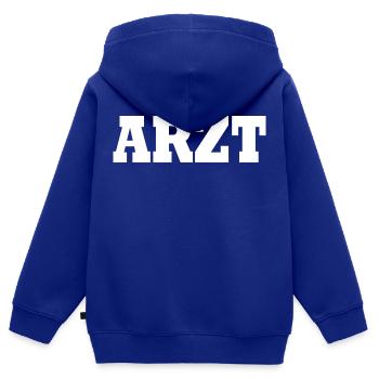 Arzt - Kinder Premium Organic Zip Hoodie - Royalblau - Hinten - AI Model Kid Male (0cm)