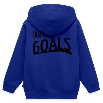 creative community soccer leagues statement - Kinder Premium Organic Zip Hoodie - Royalblau - Hinten - AI Model Kid Male (0cm)