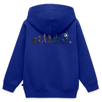 Evolution Football Artboard 1 - Kids Premium Organic Zip-up Hoodie - royal blue - Back - AI Model Kid Male (0cm)