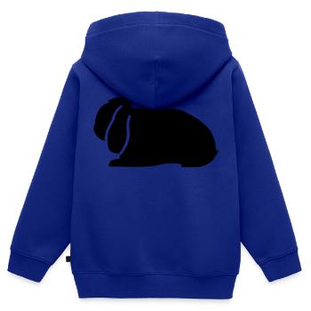 NHD Emblem Zwergwidder hase kaninchen widder - Kinder Premium Organic Zip Hoodie - Royalblau - Hinten - AI Model Kid Male (0cm)
