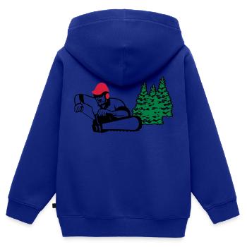 holzfäller - Kinder Premium Organic Zip Hoodie - Royalblau - Hinten - AI Model Kid Male (0cm)