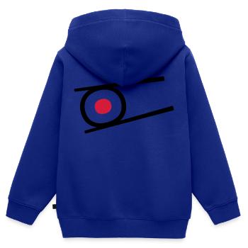 Sushi - Sweat Premium à capuche zippé enfant bio - bleu roi - Dos - AI Model Kid Male (0cm)