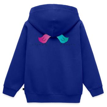 Chick Couple Love - Kids Premium Organic Zip-up Hoodie - royal blue - Back - AI Model Kid Male (0cm)