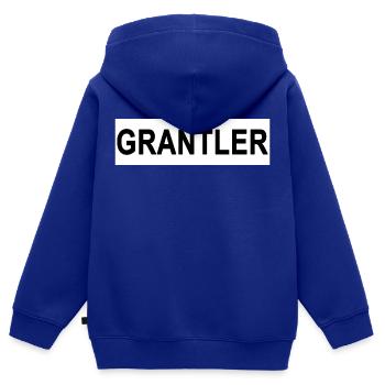 Grantler Bayrischer Ausdruck - Kinder Premium Organic Zip Hoodie - Royalblau - Hinten - AI Model Kid Male (0cm)