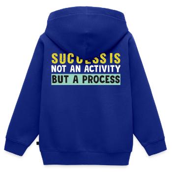 success is not an activity but a process - Kids Premium Organic Zip-up Hoodie - royal blue - Back - AI Model Kid Male (0cm)