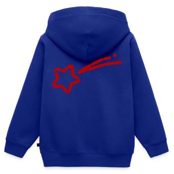 hand-drawn shooting star - Kids Premium Organic Zip-up Hoodie - royal blue - Back - AI Model Kid Male (0cm)