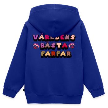 BestGroßmutter Großmutter Großvater Großvater Geburtstagsfamilie - Kinder Premium Organic Zip Hoodie - Royalblau - Hinten - AI Model Kid Male (0cm)