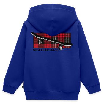 skateboard skate-life halfpipe skateboarder sk8 - Kinder Premium Organic Zip Hoodie - Royalblau - Hinten - AI Model Kid Male (0cm)