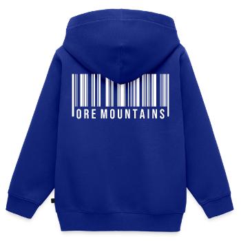 Ore Mountains Erzgebirge Scanning Code - Kids Premium Organic Zip-up Hoodie - royal blue - Back - AI Model Kid Male (0cm)