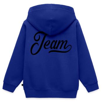 team - Kids Premium Organic Zip-up Hoodie - royal blue - Back - AI Model Kid Male (0cm)