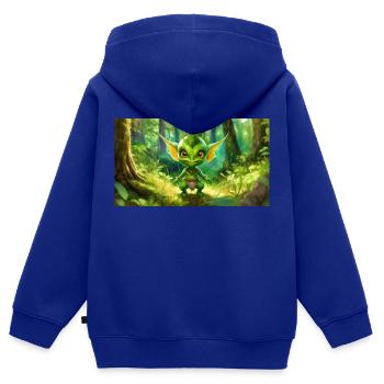 goblin - young cute little monsters - Kids Premium Organic Zip-up Hoodie - royal blue - Back - AI Model Kid Male (0cm)