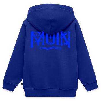 Par Moin - Sweat Premium à capuche zippé enfant bio - bleu roi - Dos - AI Model Kid Male (0cm)