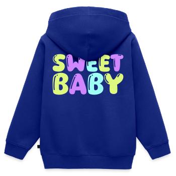sweet baby - Kinder Premium Organic Zip Hoodie - Royalblau - Hinten - AI Model Kid Male (0cm)