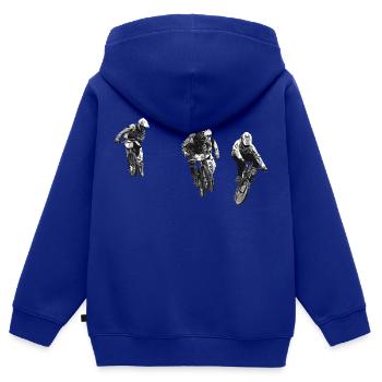 BMX Rennen Rennen ATV Motocross - Kinder Premium Organic Zip Hoodie - Royalblau - Hinten - AI Model Kid Male (0cm)
