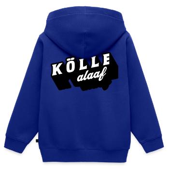 Kölle alaaf - Kinder Premium Organic Zip Hoodie - Royalblau - Hinten - AI Model Kid Male (0cm)