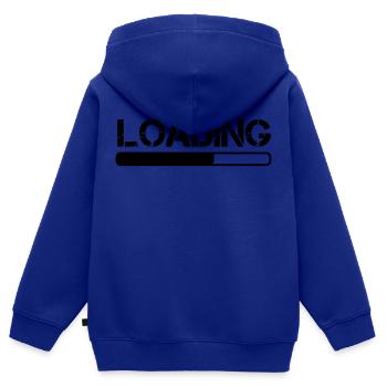 Loading - Kids Premium Organic Zip-up Hoodie - royal blue - Back - AI Model Kid Male (0cm)