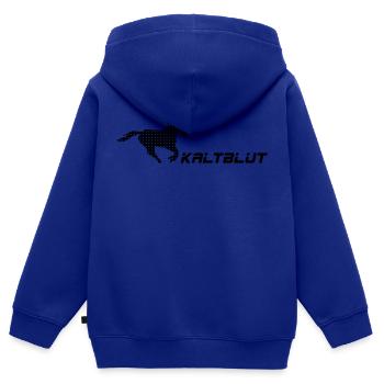 kaltblut - Kinder Premium Organic Zip Hoodie - Royalblau - Hinten - AI Model Kid Male (0cm)