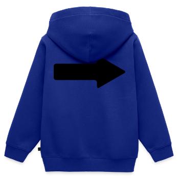 arrow - Kids Premium Organic Zip-up Hoodie - royal blue - Back - AI Model Kid Male (0cm)