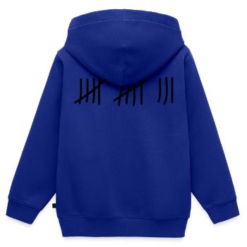 tage_zaehlen_13 - Kinder Premium Organic Zip Hoodie - Royalblau - Hinten - AI Model Kid Male (0cm)