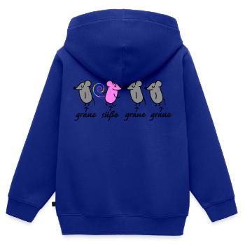Maus und Mäuse - Kinder Premium Organic Zip Hoodie - Royalblau - Hinten - AI Model Kid Male (0cm)