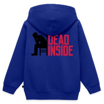 Depression Dead Inside - Kinder Premium Organic Zip Hoodie - Royalblau - Hinten - AI Model Kid Male (0cm)