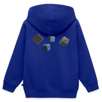 Cube - Kids Premium Organic Zip-up Hoodie - royal blue - Back - AI Model Kid Male (0cm)
