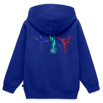 eislaufen,eiskunstlaufen,eiskunstläuferin,graffiti - Kinder Premium Organic Zip Hoodie - Royalblau - Hinten - AI Model Kid Male (0cm)