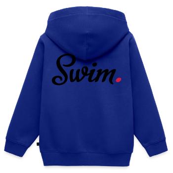 nager - Sweat Premium à capuche zippé enfant bio - bleu roi - Dos - AI Model Kid Male (0cm)
