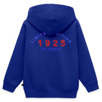 1925, Limited Edition - Kinder Premium Organic Zip Hoodie - Royalblau - Hinten - AI Model Kid Male (0cm)
