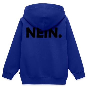 Nein - Kinder Premium Organic Zip Hoodie - Royalblau - Hinten - AI Model Kid Male (0cm)