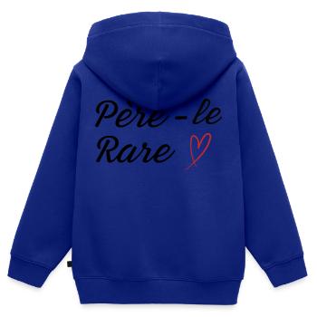 Seltene Perle Papa - Papa Geschenkidee - Kinder Premium Organic Zip Hoodie - Royalblau - Hinten - AI Model Kid Male (0cm)